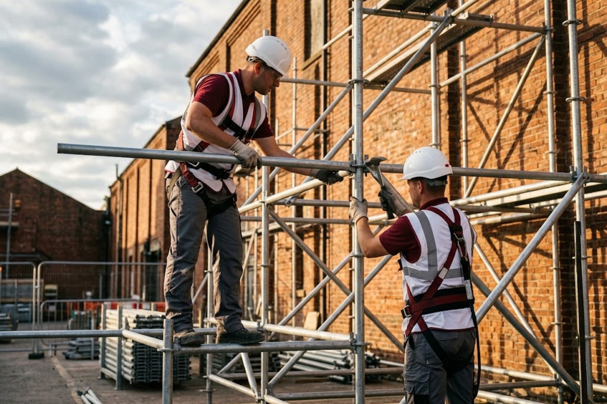 Montage et démontage d'un échafaudage de façade