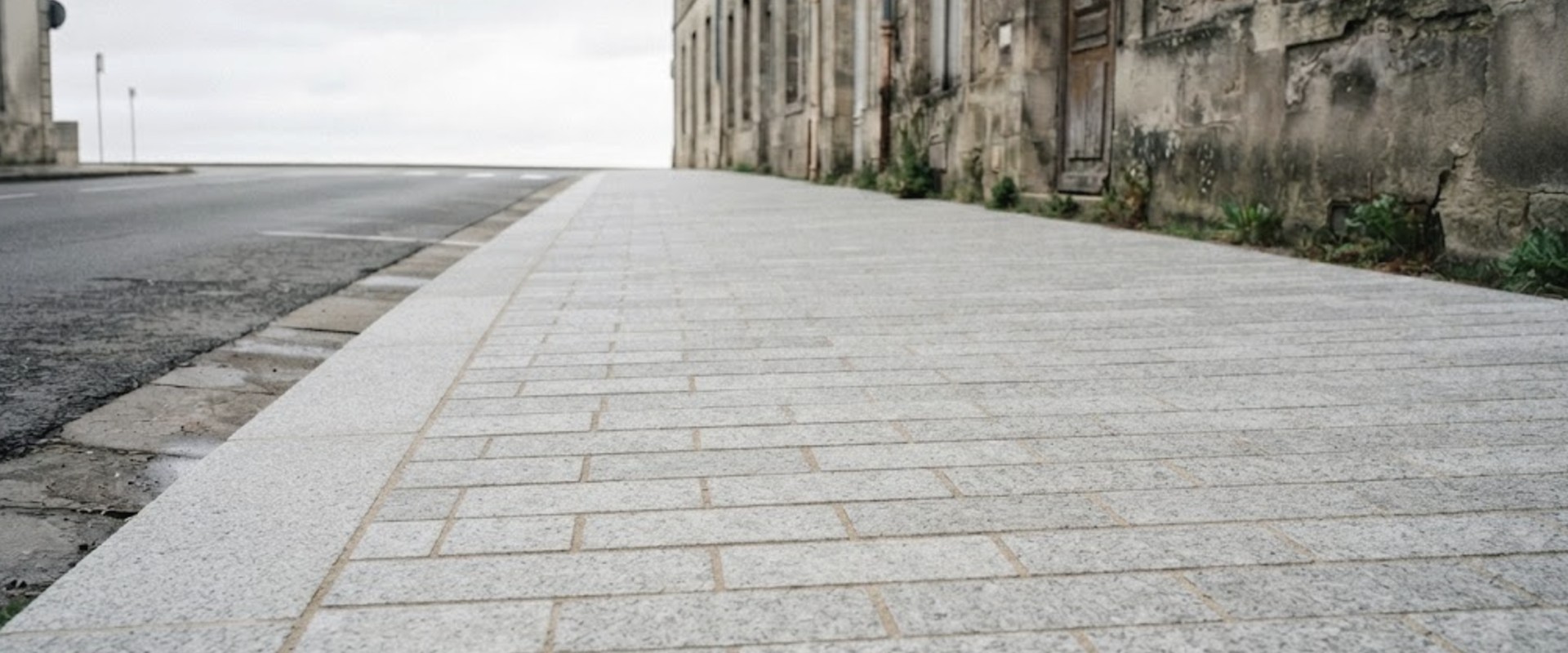 Trottoir entièrement refait après intervention